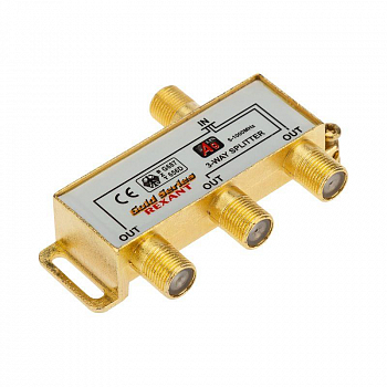 Ответвитель и разветвитель Делитель ТВ "краб" x3+4шт.F "BOX" 5-1000 МГц "GOLD" Rexant 05-6102-1
