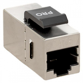 Разъем модульный Адаптер проходной Keystone RJ45-RJ45 кат.6 экранир. TERACOM PRO EKF TRP-INLC-KSTN-6FTP