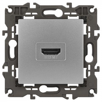 Вставка/крышка для коммуникационных технологий Розетка 14-3114-03 HDMI Elegance алюм. ЭРА Б0034334