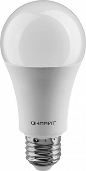 Лампа светодиодная Лампа светодиодная 61 158 OLL-A60-20-230-4K-E27 20Вт грушевидная 4000К нейтр. бел. E27 2000лм 176-264В ОНЛАЙТ 61158
