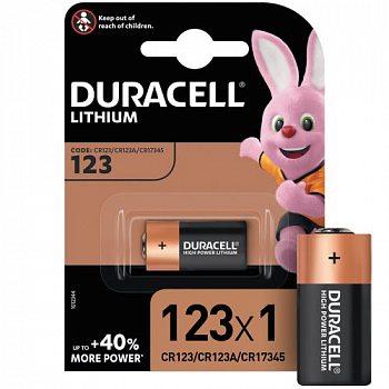 Гальванический элемент Элемент питания литиевый CR123 BP-1 ULTRA (блист.1шт) Duracell A0001263