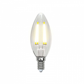 Лампа светодиодная Лампа светодиодная LED-C35-6Вт/WW/E14/CL GLA01TR прозр. Uniel UL-00002196