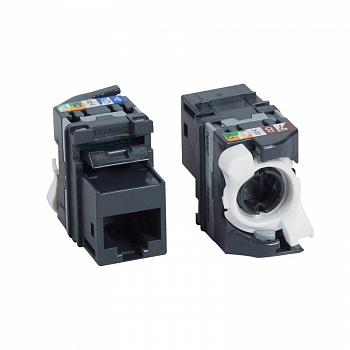 Разъем модульный Розетка компьютерная СП Keystone Mosaic RJ45 кат.5E UTP механизм Leg 076587
