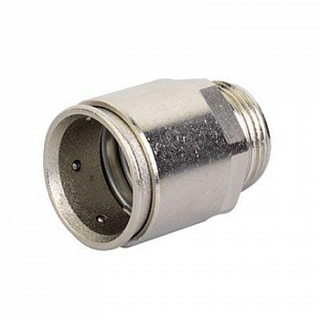 Муфта трубы для электропроводки Муфта труба-коробка d20мм IP66/IP67 М20х1.5 никелир. латунь DKC 6111-A20N