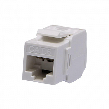Разъем модульный Модуль розеточный Keystone Jack 8P8C RJ-45 UTP кат.6 заделка без инструмента 180град. (DIY) SUPRLAN 10-0342-1