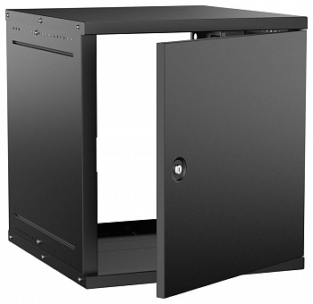 Сетевой ящик Шкаф настенный 12U 600х650мм дверь метал. черн. GENERICA LWE5-12U67-MF-G
