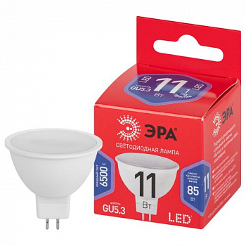 Лампа светодиодная Лампа светодиодная RED LINE LED MR16-11W-865-GU5.3 R 11Вт MR16 софит 6500К холод. бел. GU5.3 Эра Б0045347