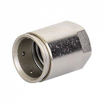 Муфта трубы для электропроводки Муфта труба-коробка d63мм IP66/IP67 М63х1.5 внутр. резьба никелир. латунь DKC 6112-A63N