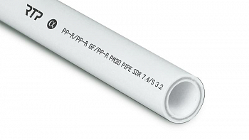 Труба PPR 25х3.5 PN20 стекловолокно бел. (дл.2м) RTP 10330