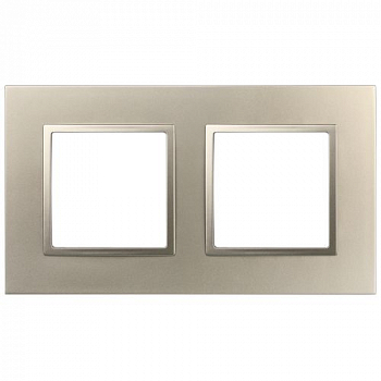 Рамка декоративная для электроустановочных устройств Рамка 2-м Elegance 14-5012-04 Classic шампань Эра Б0060579