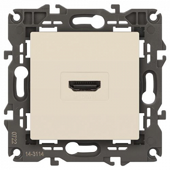 Вставка/крышка для коммуникационных технологий Розетка 14-3114-02 HDMI Elegance сл. кость ЭРА Б0034333