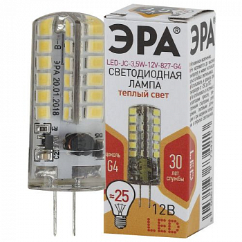 Лампа светодиодная Лампа светодиодная LED-JC-3.5W-12V-827-G4 280лм ЭРА Б0033195