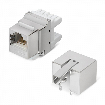 Разъем модульный Вставка Keystone Jack RJ45 (8P8C) 180град. кат.5E экранир. Dual IDC (110&Krone type) Cabeus 7962c