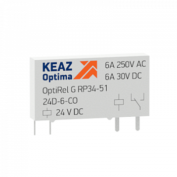 Реле коммутационное Реле промежуточное OptiRel G RP34-51-60D-6-CO КЭАЗ 281149