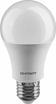 Лампа светодиодная Лампа светодиодная 61 149 OLL-A60-15-230-2.7K-E27 15Вт грушевидная 2700К тепл. бел. E27 1500лм 176-264В ОНЛАЙТ 61149