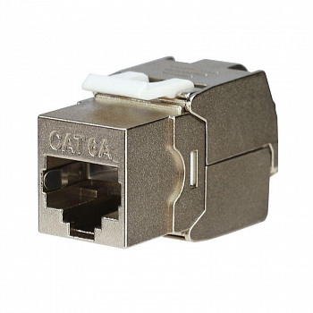 Разъем модульный Модуль Keystone Jack RJ-45(8P8C) FTP экранир. кат.6A тип 180град. самозажимной PRO Rexant 02-0361