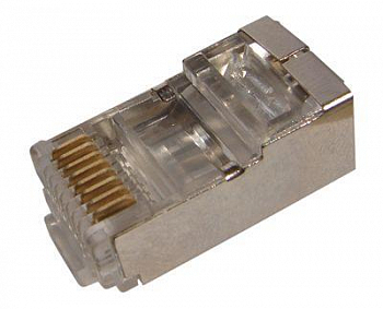 Разъем модульный Джек компьютерный RJ45 (8P8C) кат.5E с экраном (уп.100шт) Rexant 05-1023