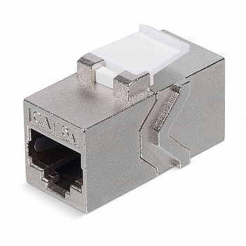 Разъем модульный Адаптер проходной Keystone Jack RJ-45(8P8C) FTP кат.6A PRO Rexant 02-0110