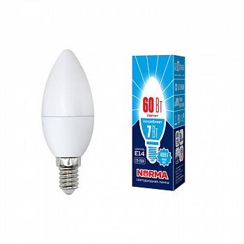 Лампа светодиодная Лампа светодиодная LED-C37-7W/NW/E14/FR/NR Norma 7Вт матовая 4000К нейтр. бел. E14 (упак. картон) Volpe UL-00003795