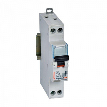 Выключатель автоматический дифференциального тока АВДТ DX3 1П+Н 6000А C32 30мА тип А 1мод. Leg 411134