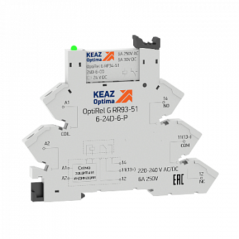 Реле коммутационное Модуль релейный OptiRel G RM38-61-48U-6-P-CO КЭАЗ 280993