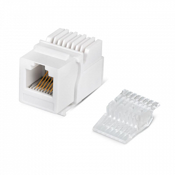 Разъем модульный Вставка Keystone Jack RJ12 (6P6C) без инструмента Toolless бел. Cabeus 7007c
