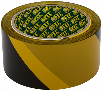 Сигнальная лента Лента сигнальная 50ммх100м черн.-желт. FIT 11855