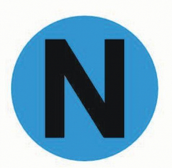Знак безопасности/Предупреждающий знак Наклейка "N" d20мм PROxima EKF an-2-08-1
