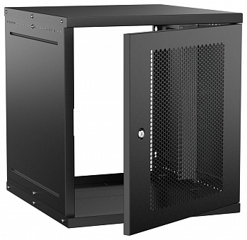 Сетевой ящик Шкаф настенный 12U 600х650мм дверь перфорир. черн. GENERICA LWE5-12U67-PF-G