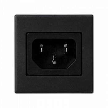 Разъем модульный Плата для подкл. 1вых. IEC 320 "папа" K45 черн. Simon Connect K305A-14