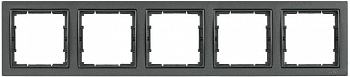 Рамка 5-м BOLERO Q1 РУ-5-БА квадрат. антрацит IEK EMB52-K95-Q1