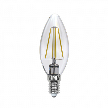 Лампа светодиодная Лампа светодиодная LED-C35-5W/NW/E14 /CL/DIM GLA01TR Air 5Вт свеча прозрачная 4000К нейтр. бел. E14 диммир. (упак. картон) Uniel UL-00002862