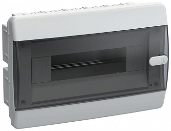Щиток распределительный малогабаритный Корпус ЩРВ-П-12 UNION Compact IP41 черн. прозр. дверь пластик. IEK UIC-KP12-V-12-41-K01