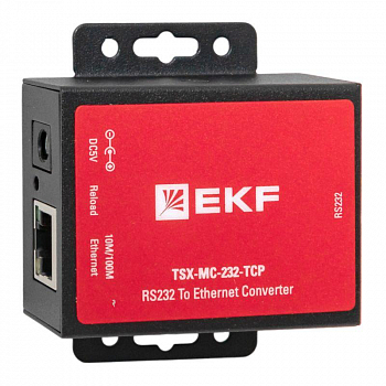 Преобразователь интерфейса Преобразователь 1-портовый RS-232 в Ethernet MC-232-TCP TSX EKF TSX-MC-232-TCP