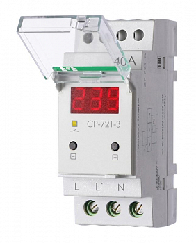 Реле напряжения Реле напряжения CP-721-3 40А контроль напряжения: нижн. порог 140-210В верхн. порог 240-300В цифров. индикация напряжения 2мод. монтаж на DIN-рейку возможность пломбировки панели управления F&F EA04.009.021