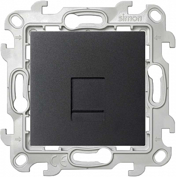 Розетка силовая (штепсельная) Розетка компьютерная СП Simon 24 RJ45 кат.5E UTP IP20 механизм графит Simon 2410598-038