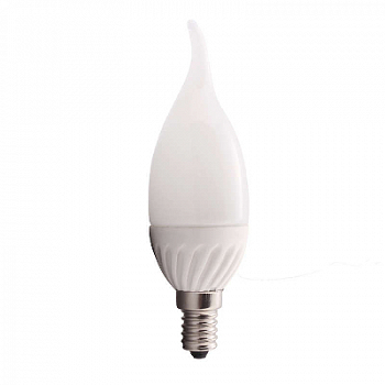 Лампа светодиодная HLB 05-37-W-02 5Вт свеча 2700К тепл. бел. E14 350лм 165-265В Новый Свет 500208
