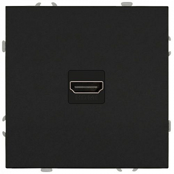 Вставка/крышка для коммуникационных технологий Розетка HDMI СП Galaxy 16А IP20 250В антрацит Эра Б0070798
