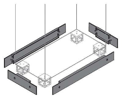 Комплект фланца цоколя 100х800мм (2шт) ABB ZN8000