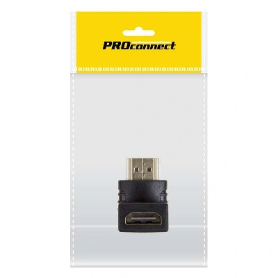 Переходник гнездо HDMI - штекер HDMI угловой gold (инд. упак.) PROCONNECT 17-6805-7